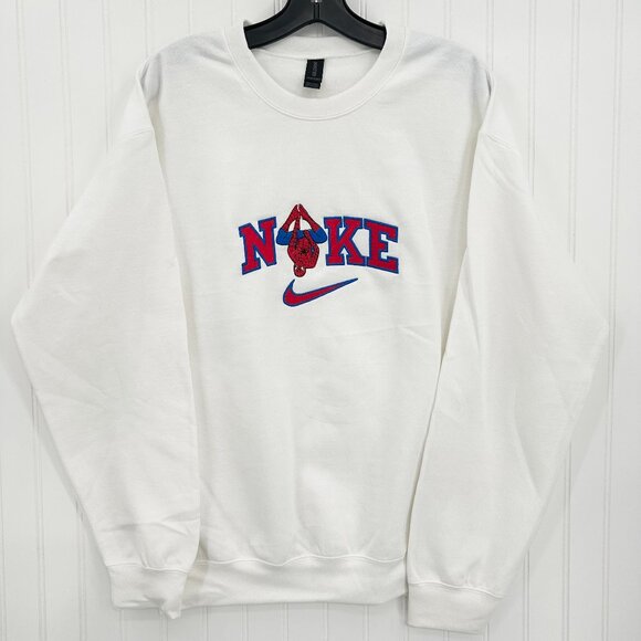 Nike Spiderman Embroidered Adult Unisex Crewneck Sweatshirt - Picture 2 of 7
